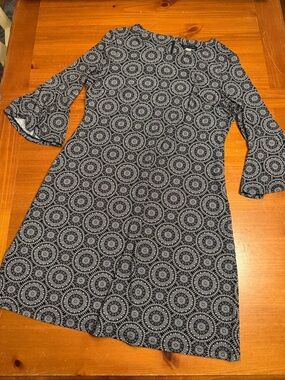 Tommy Hilfiger Black & White Geometric Maxi Dress